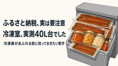 ふるさと納税で冷凍庫があふれる前に。一人暮らしの冷凍室、実測は40L台でした