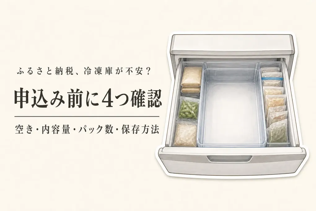 ひとり暮らしの冷凍庫、ふるさと納税の返礼品が入るか不安なときの確認手順