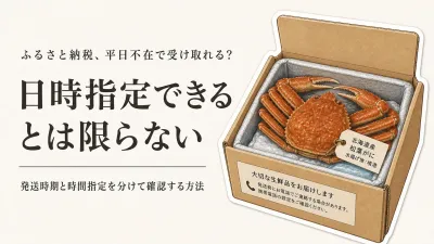 ふるさと納税の冷蔵カニ・冷凍ハンバーグは日時指定できる？発送時期との見分け方