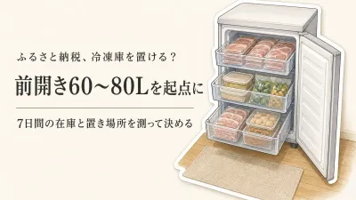 セカンド冷凍庫はスリムな前開きと大容量の上開きのどちら？一人暮らしの容量の決め方
