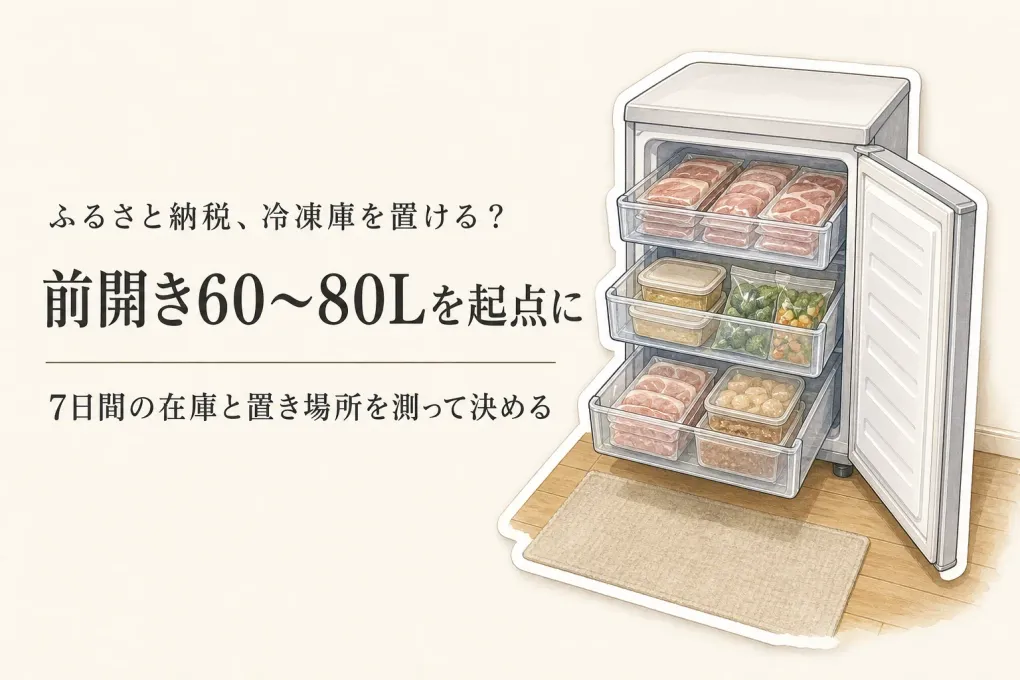 セカンド冷凍庫はスリムな前開きと大容量の上開きのどちら？一人暮らしの容量の決め方